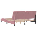 sengeramme uden madras 160x200 cm fløjl pink