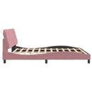 sengeramme uden madras 180x200 cm fløjl pink