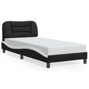 sengeramme uden madras Hvar 80x200 cm kunstlæder sort og hvid