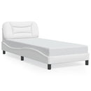 sengeramme uden madras Hvar 90x190 cm kunstlæder hvid