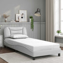 sengeramme uden madras Hvar 90x190 cm kunstlæder hvid