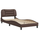 sengeramme uden madras Hvar 90x190 cm kunstlæder brun
