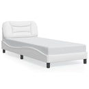 sengeramme uden madras Hvar 90x200 cm kunstlæder hvid