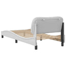sengeramme uden madras Hvar 90x200 cm kunstlæder hvid