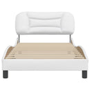 sengeramme uden madras Hvar 100x200 cm kunstlæder hvid