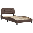 sengeramme uden madras Hvar 100x200 cm kunstlæder brun