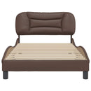 sengeramme uden madras Hvar 100x200 cm kunstlæder brun