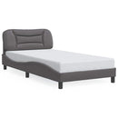 sengeramme uden madras Hvar 100x200 cm kunstlæder grå