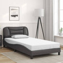 sengeramme uden madras Hvar 100x200 cm kunstlæder grå