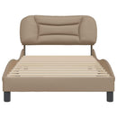 sengeramme uden madras Hvar 100x200 cm kunstlæder cappuccinofarvet