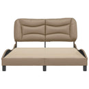 sengeramme uden madras Hvar 120x200 cm kunstlæder cappuccinofarvet