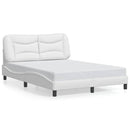 sengeramme uden madras Hvar 140x190 cm kunstlæder hvid