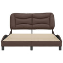 sengeramme uden madras Hvar 140x190 cm kunstlæder brun