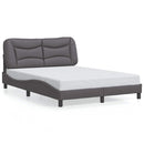 sengeramme uden madras Hvar 140x190 cm kunstlæder grå
