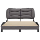 sengeramme uden madras Hvar 140x190 cm kunstlæder grå