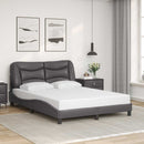 sengeramme uden madras Hvar 140x190 cm kunstlæder grå