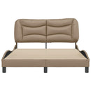sengeramme uden madras Hvar 140x190 cm kunstlæder cappuccinofarvet