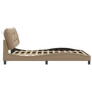 sengeramme uden madras Hvar 140x190 cm kunstlæder cappuccinofarvet