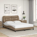 sengeramme uden madras Hvar 140x190 cm kunstlæder cappuccinofarvet