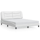 sengeramme uden madras Hvar 160x200 cm kunstlæder hvid
