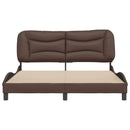sengeramme uden madras Hvar 160x200 cm kunstlæder brun