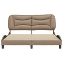 sengeramme uden madras Hvar 160x200 cm kunstlæder cappuccinofarvet