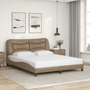 sengeramme uden madras Hvar 160x200 cm kunstlæder cappuccinofarvet