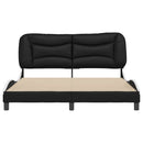sengeramme uden madras Hvar 160x200 cm kunstlæder sort og hvid