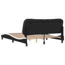 sengeramme uden madras Hvar 160x200 cm kunstlæder sort og hvid