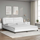 sengeramme uden madras Hvar 180x200 cm kunstlæder hvid