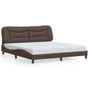 sengeramme uden madras Hvar 180x200 cm kunstlæder brun