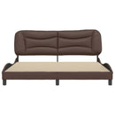 sengeramme uden madras Hvar 180x200 cm kunstlæder brun