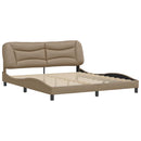 sengeramme uden madras Hvar 180x200 cm kunstlæder cappuccinofarvet