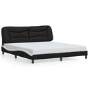 sengeramme uden madras Hvar 180x200 cm kunstlæder sort og hvid