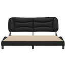 sengeramme uden madras Hvar 180x200 cm kunstlæder sort og hvid