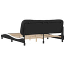 sengeramme uden madras Hvar 180x200 cm kunstlæder sort og hvid