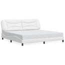 sengeramme uden madras Hvar 200x200 cm kunstlæder hvid