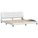 sengeramme uden madras Hvar 200x200 cm kunstlæder hvid