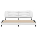 sengeramme uden madras Hvar 200x200 cm kunstlæder hvid