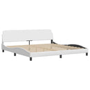 sengeramme uden madras Hvar 200x200 cm kunstlæder hvid