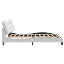 sengeramme uden madras Hvar 200x200 cm kunstlæder hvid