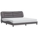 sengeramme uden madras Hvar 200x200 cm kunstlæder grå
