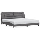 sengeramme uden madras Hvar 200x200 cm kunstlæder grå