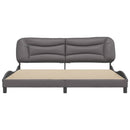 sengeramme uden madras Hvar 200x200 cm kunstlæder grå