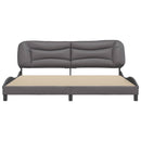 sengeramme uden madras Hvar 200x200 cm kunstlæder grå