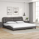 sengeramme uden madras Hvar 200x200 cm kunstlæder grå