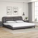 sengeramme uden madras Hvar 200x200 cm kunstlæder grå