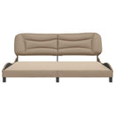 sengeramme uden madras Hvar 200x200 cm kunstlæder cappuccinofarvet