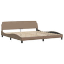 sengeramme uden madras Hvar 200x200 cm kunstlæder cappuccinofarvet