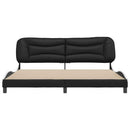 sengeramme uden madras Hvar 200x200 cm kunstlæder sort og hvid